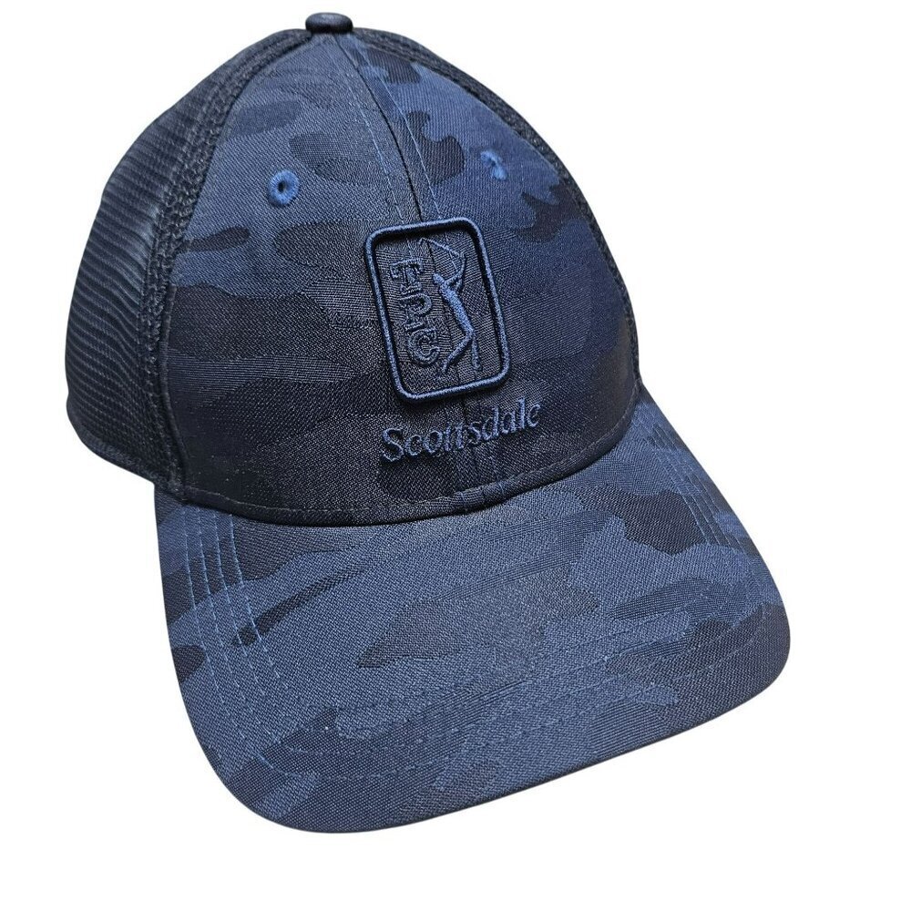 New Era Scottsdale PGA Blue‎ Camouflage Golf Hat Double Mesh Hook Loop Strap